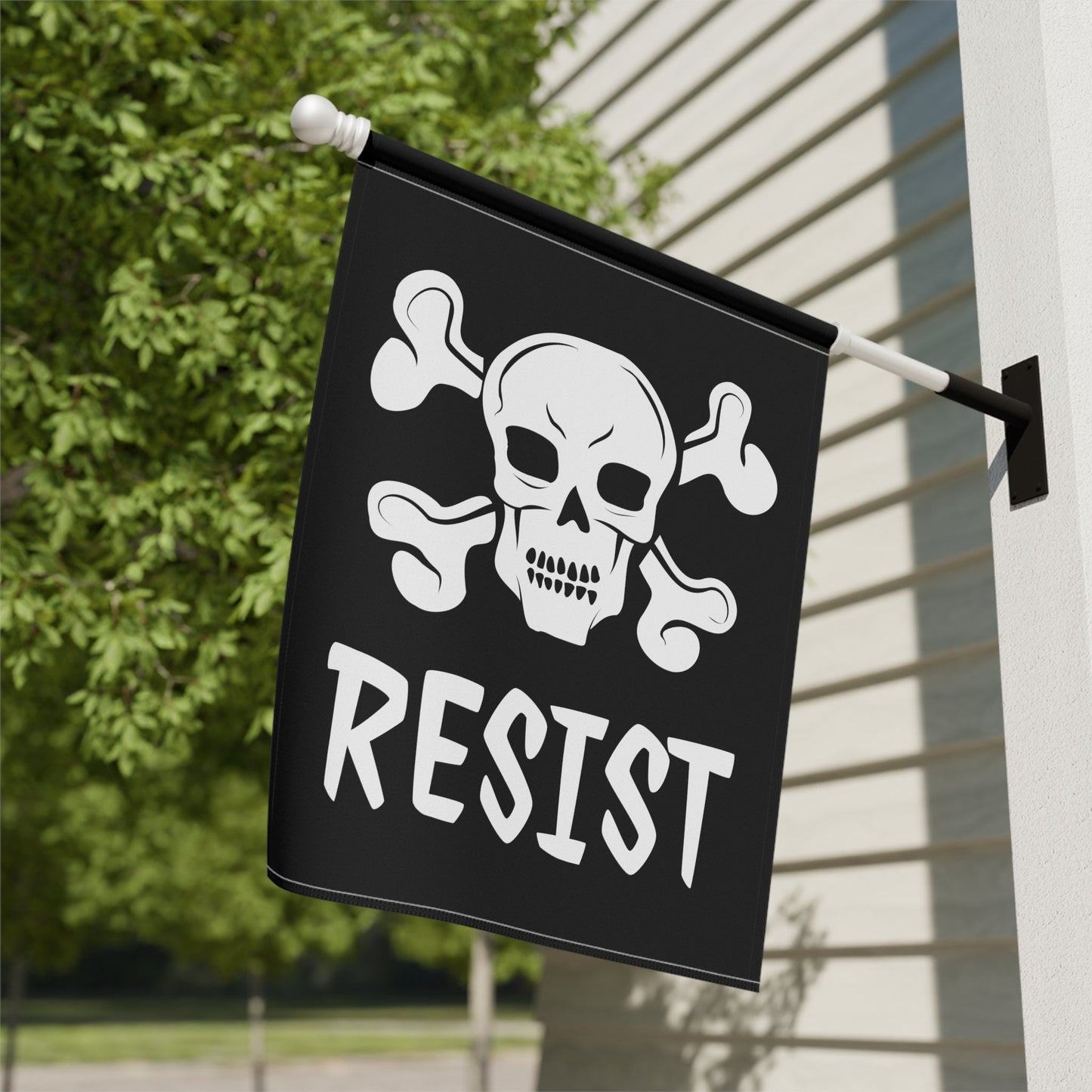 Resist Pirate Jolly Roger Halloween Flag