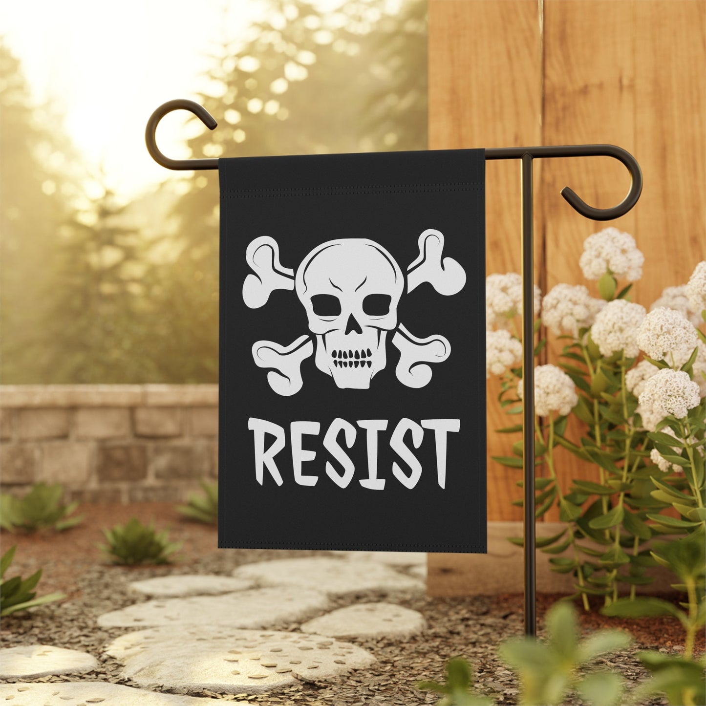 Resist Pirate Jolly Roger Halloween Flag