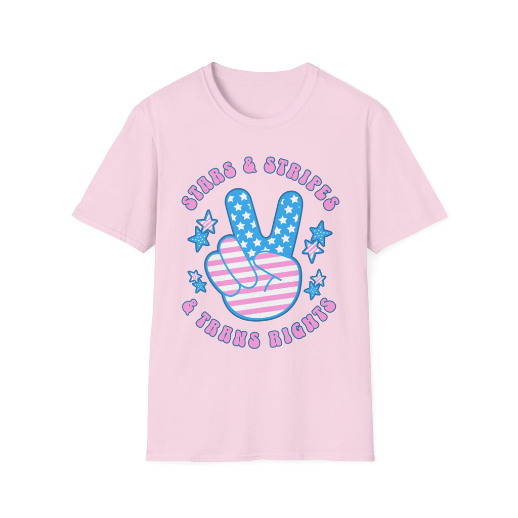 Stars Stripes Trans Rights Peace T-Shirt