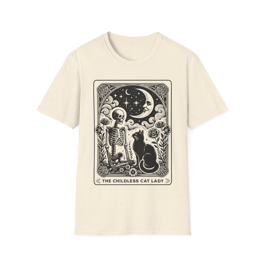 Childless Cat Lady Tarot Vintage Moon T-Shirt