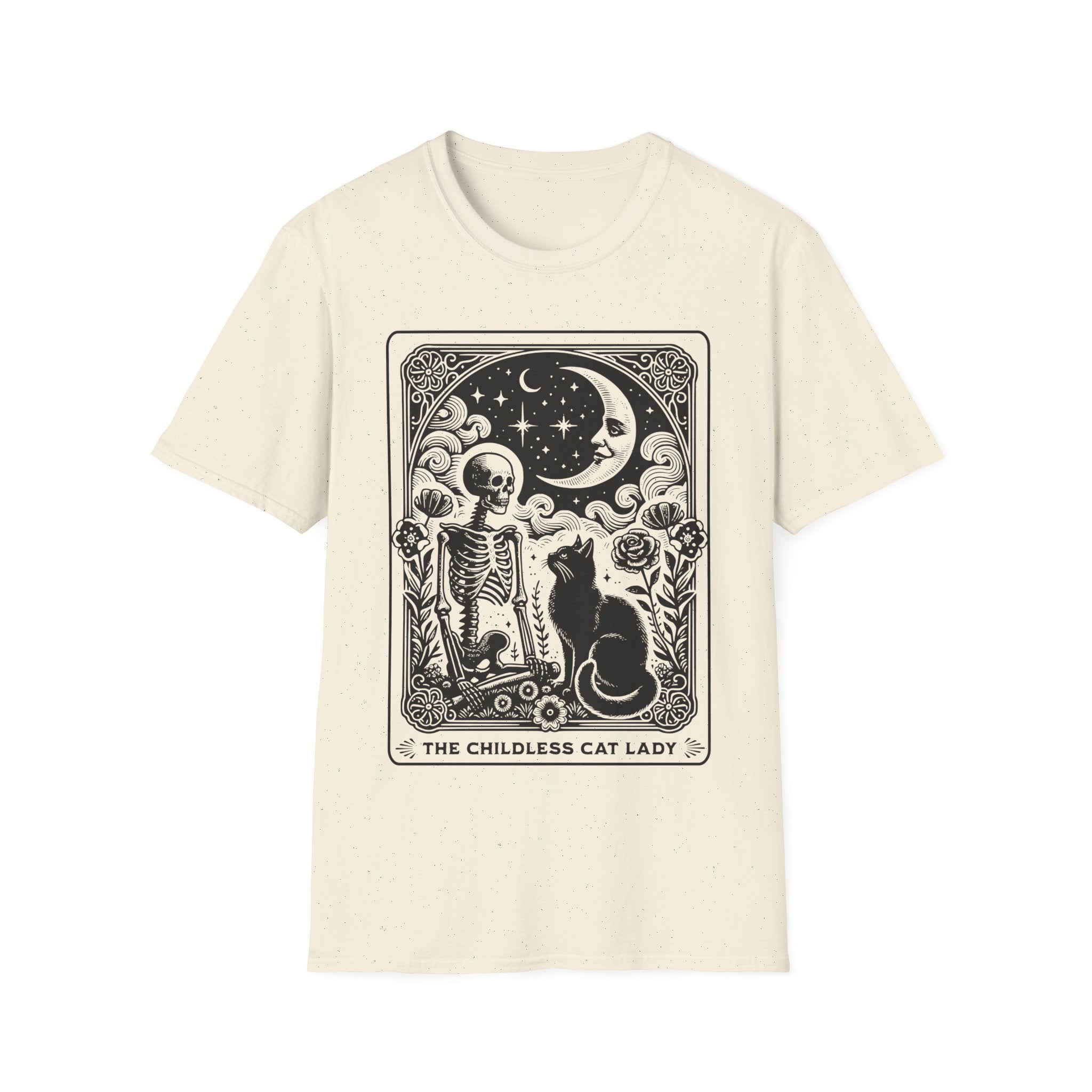 Childless Cat Lady Tarot Vintage Moon T-Shirt