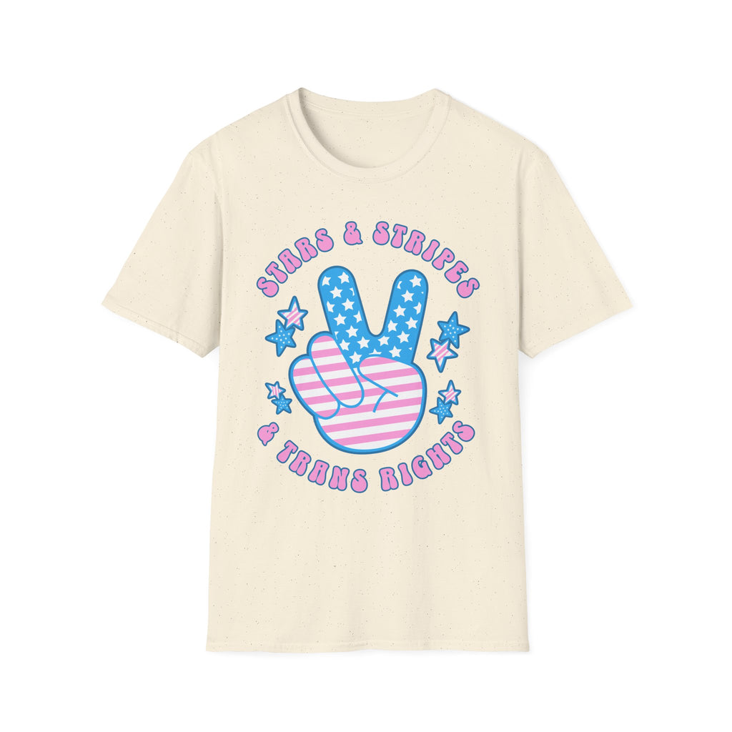 Stars Stripes Trans Rights Peace T-Shirt