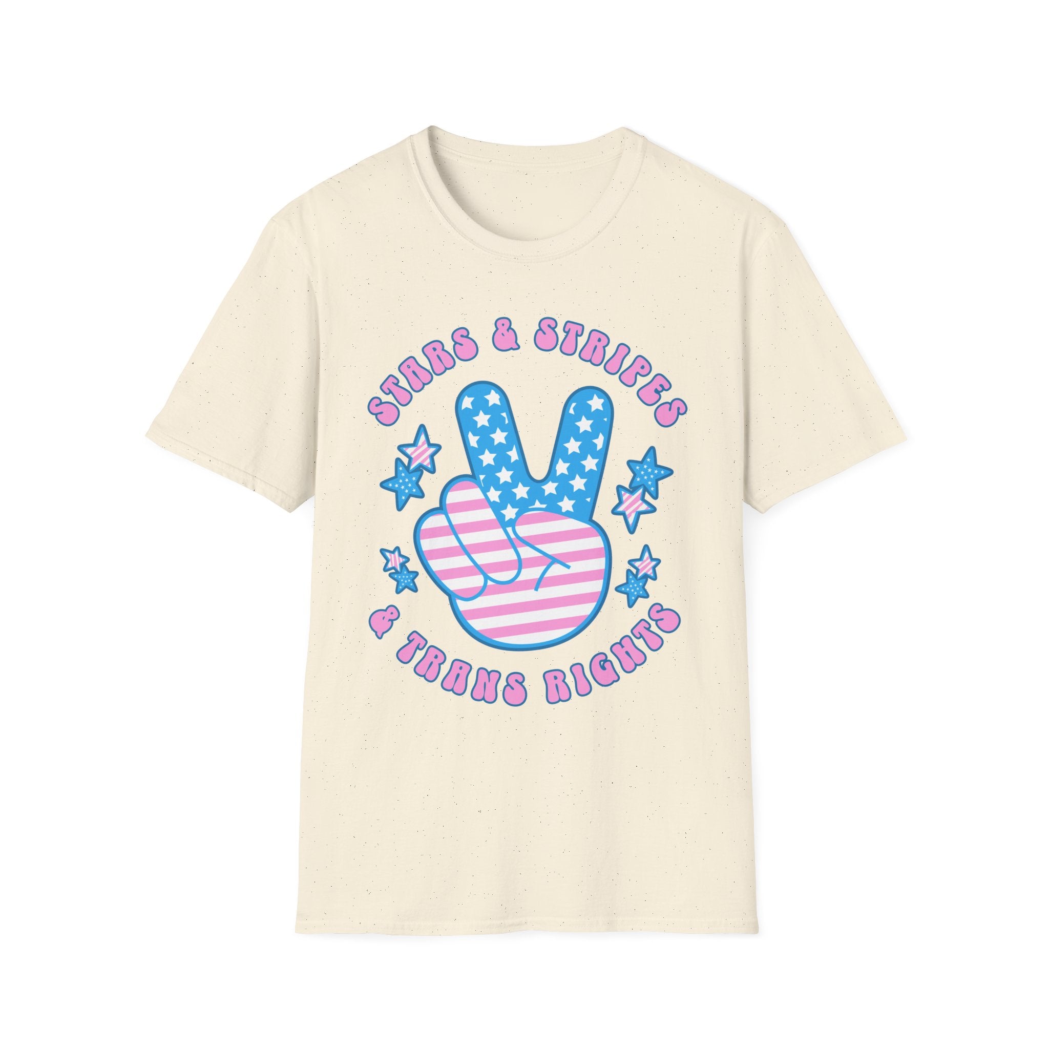 Stars Stripes Trans Rights Peace T-Shirt