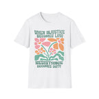 Injustice Becomes Law Distress Floral T-Shirt
