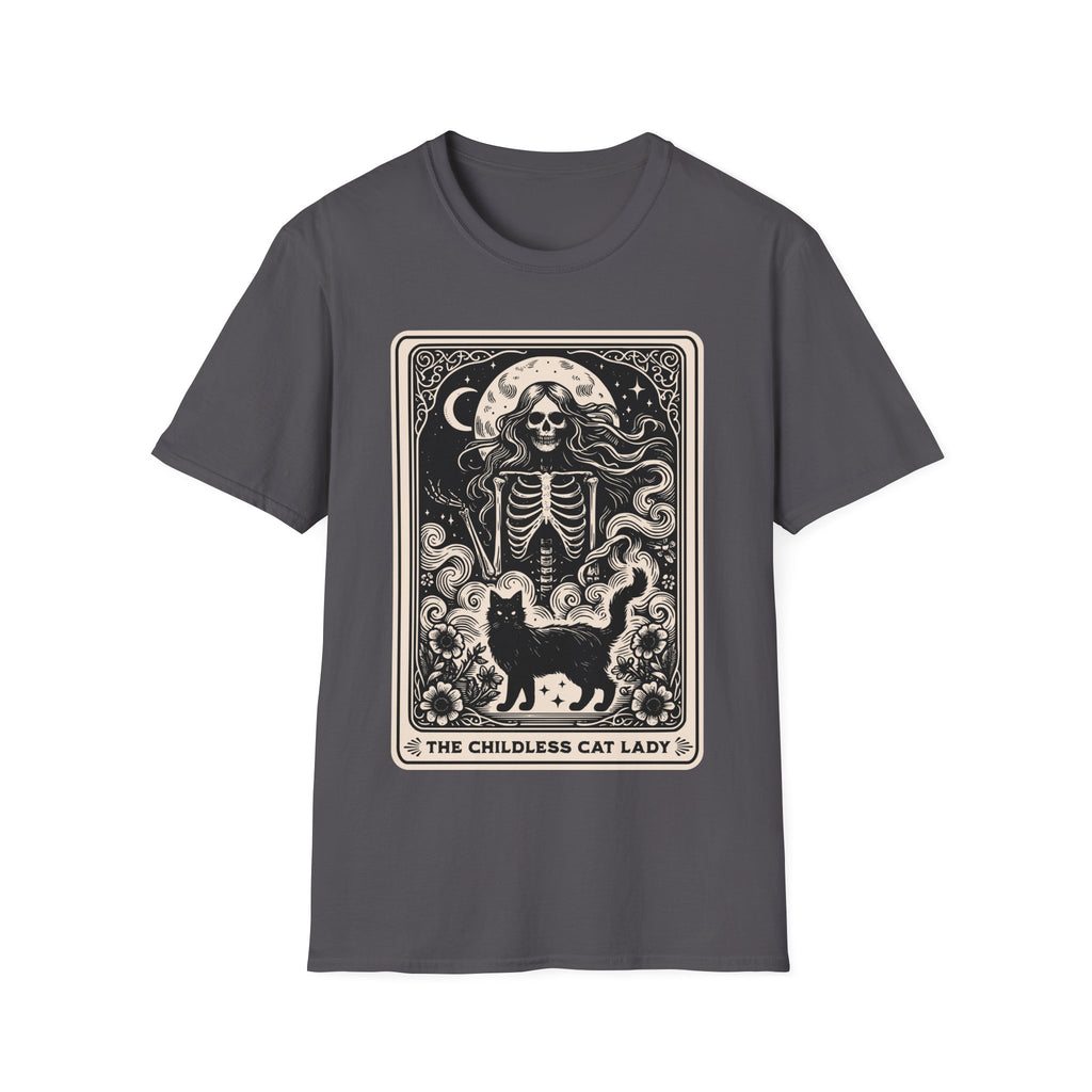 Childless Cat Lady Tarot Skeleton T-Shirt