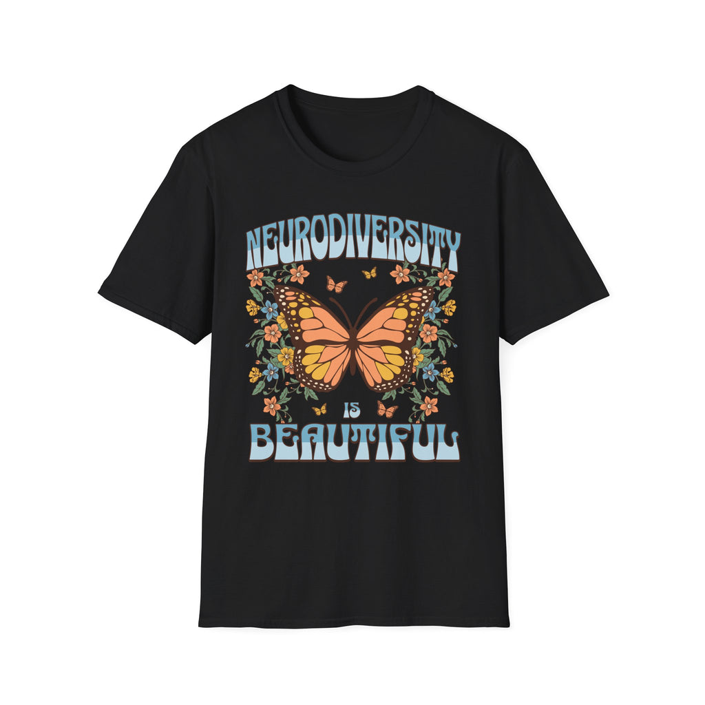 Neurodiversity is Beautiful Butterfly T-Shirt