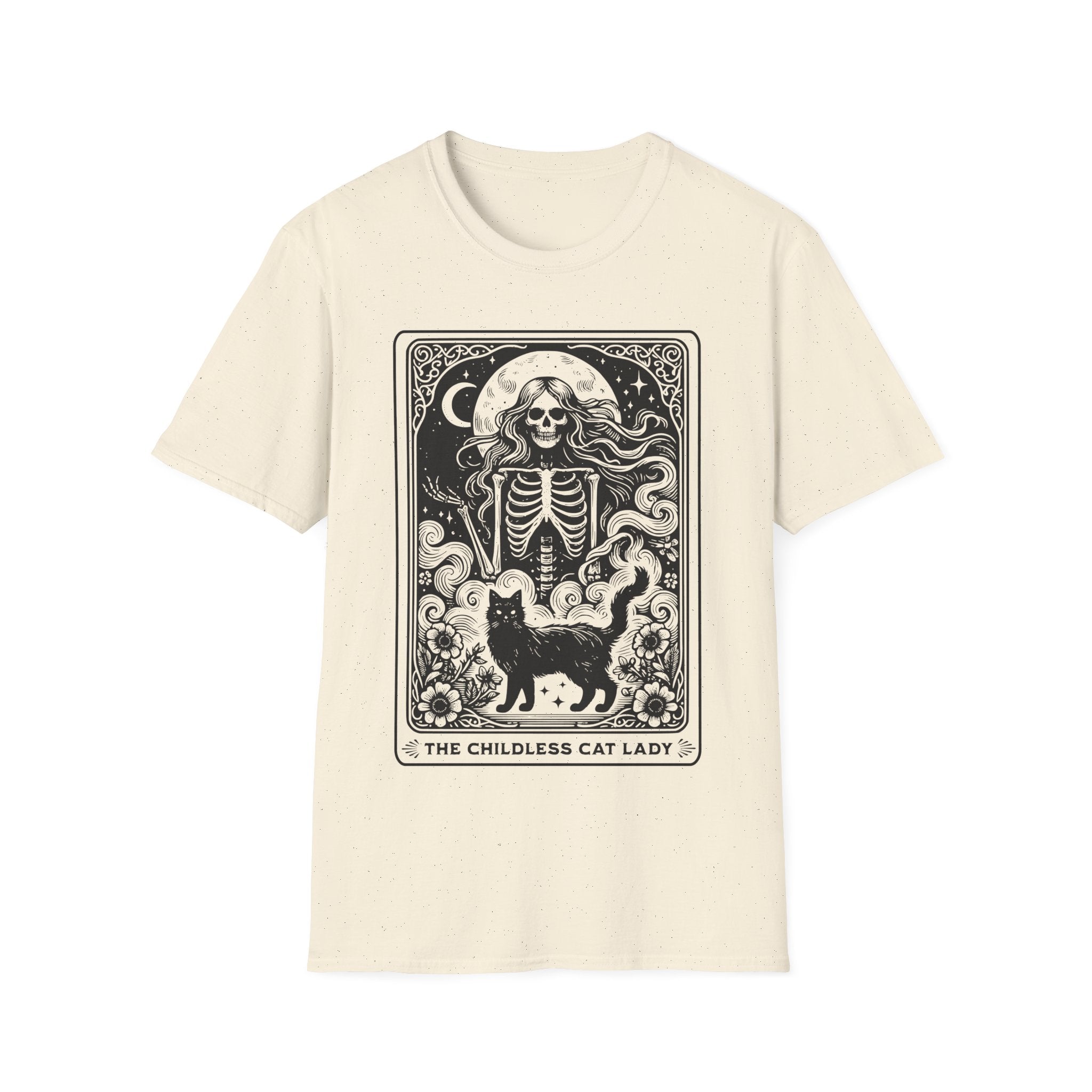Childless Cat Lady Tarot Skeleton T-Shirt