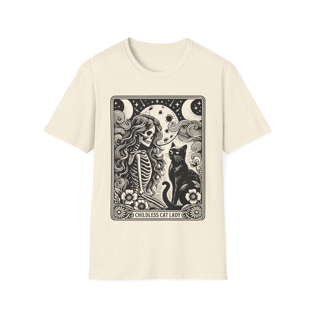 Childless Cat Lady Tarot Moon T-Shirt