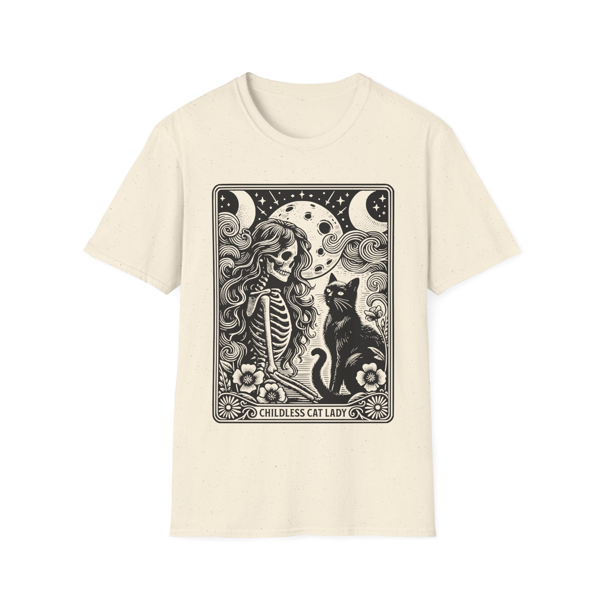 Childless Cat Lady Tarot Moon T-Shirt