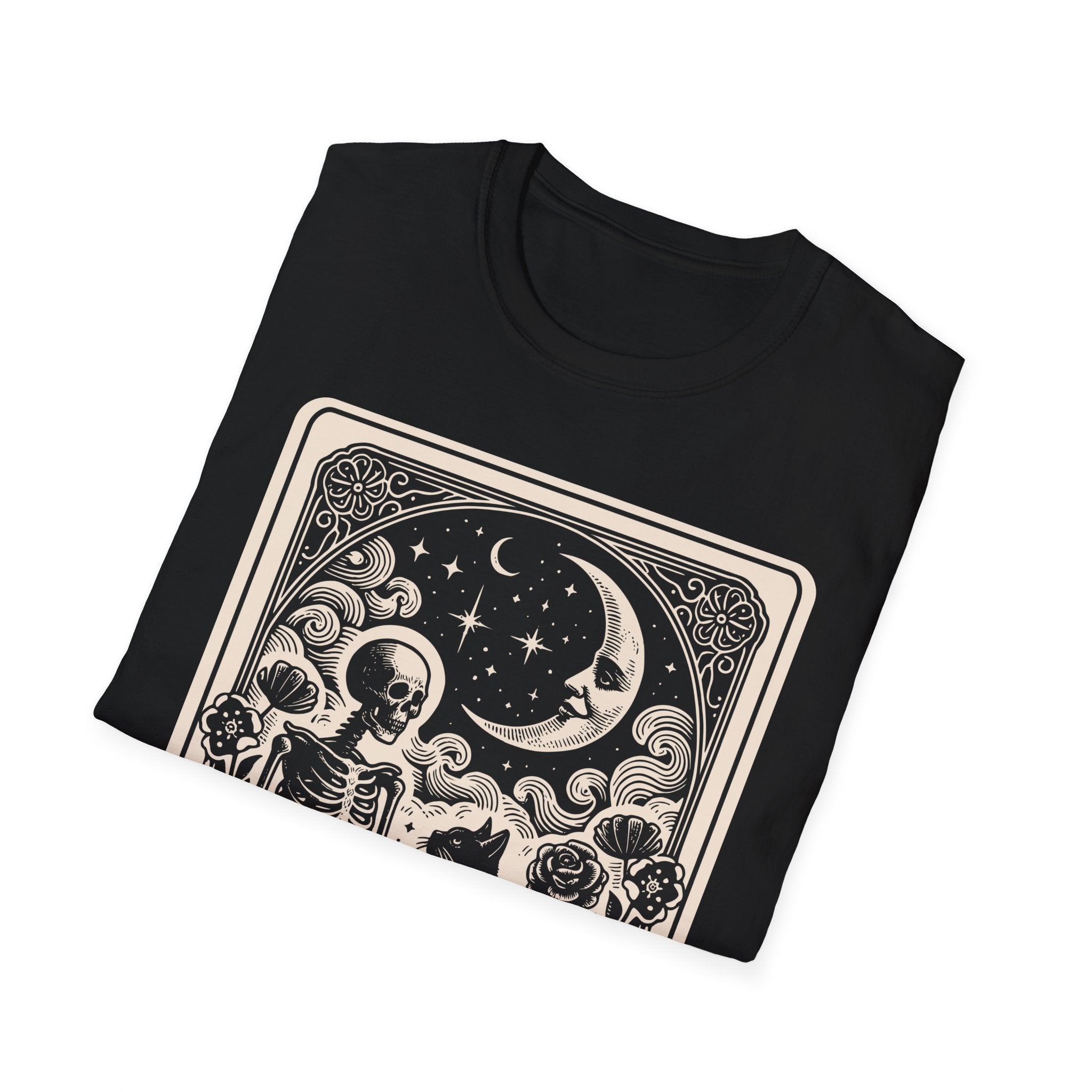 Childless Cat Lady Tarot Vintage Moon T-Shirt