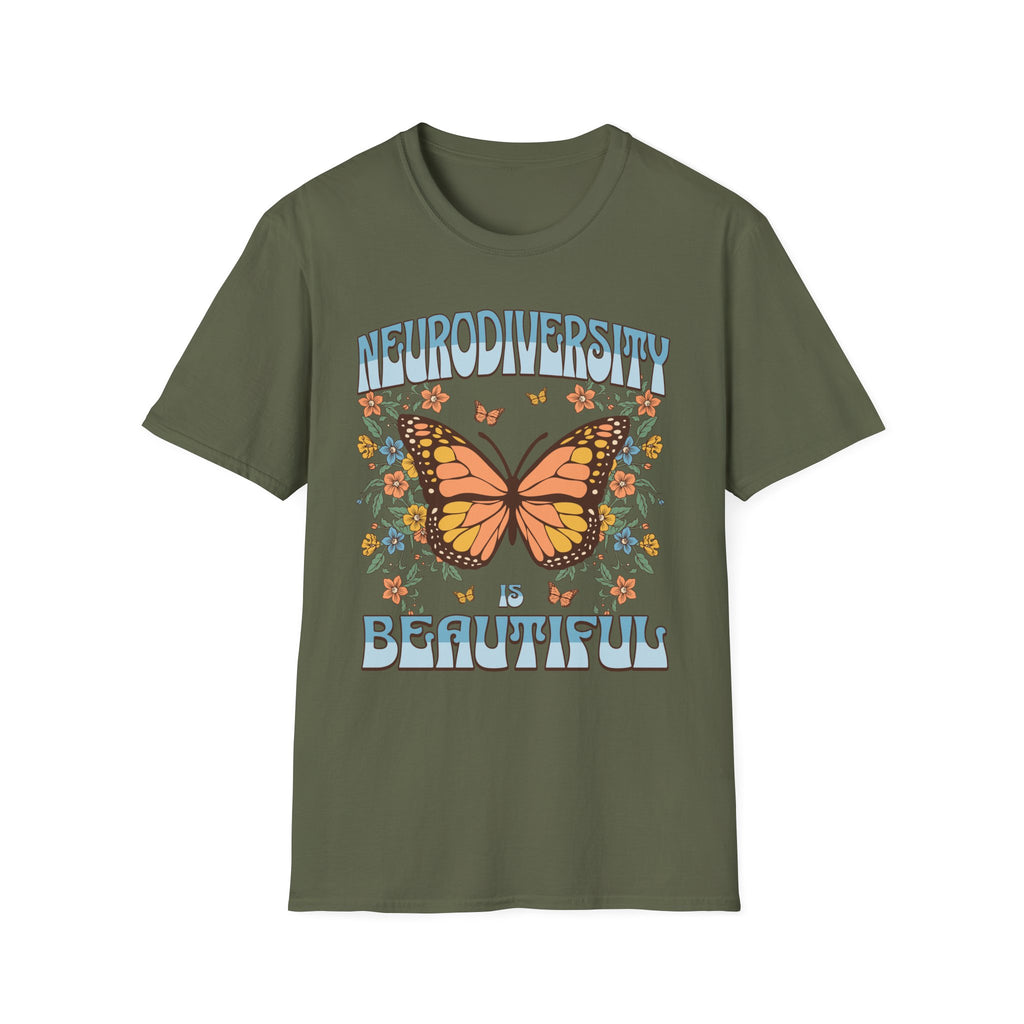 Neurodiversity is Beautiful Butterfly T-Shirt