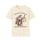 Injustice Becomes Law Scales T-Shirt