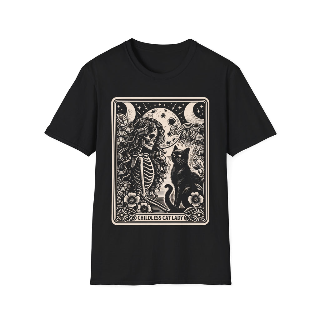 Childless Cat Lady Tarot Moon T-Shirt