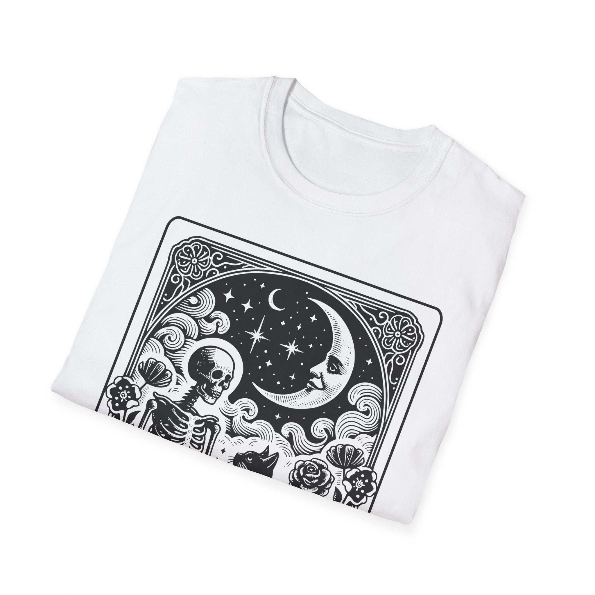 Childless Cat Lady Tarot Vintage Moon T-Shirt