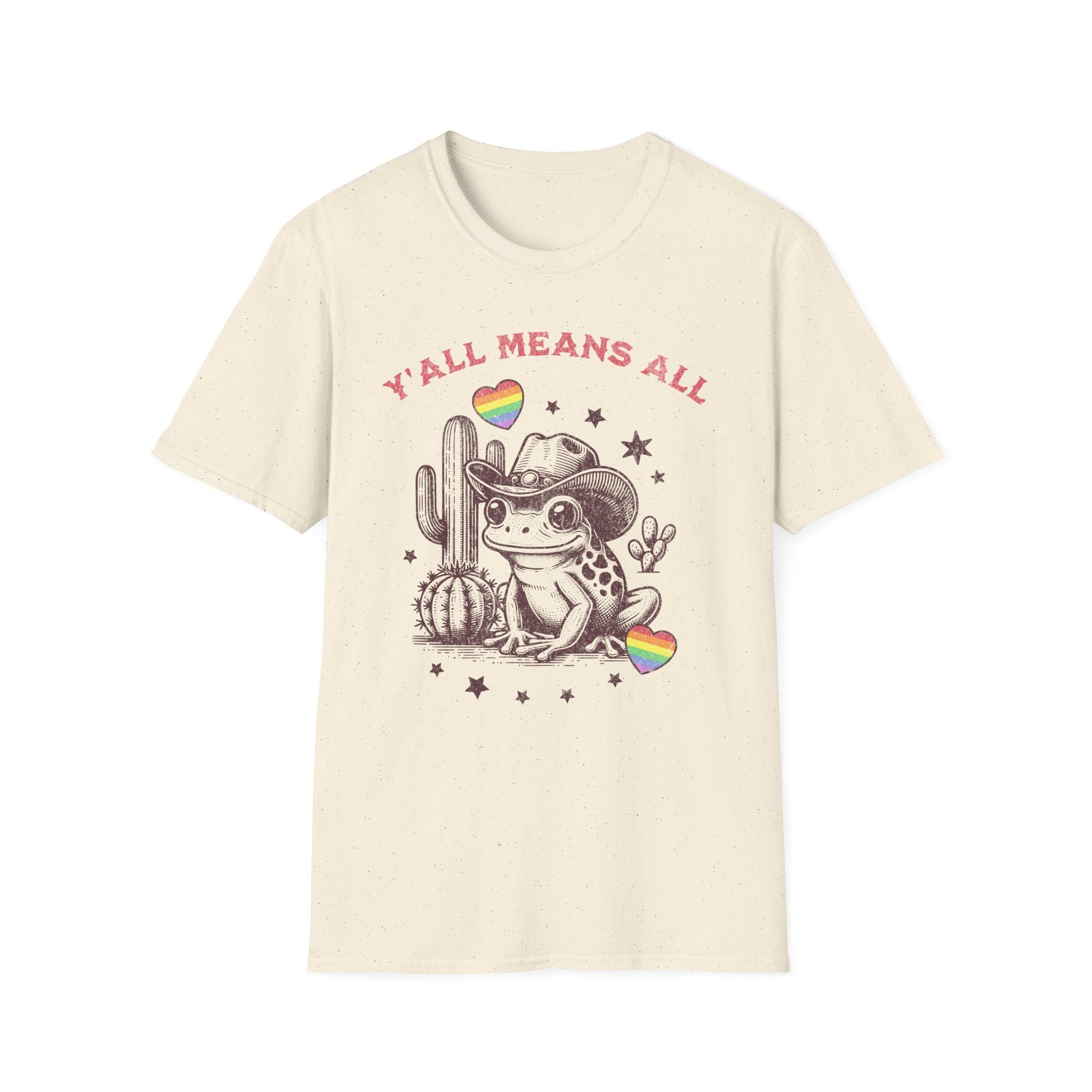 Y'all Means All Frog Distress T-Shirt