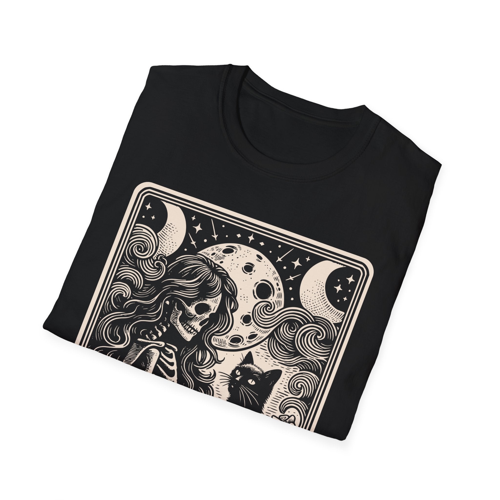 Childless Cat Lady Tarot Moon T-Shirt
