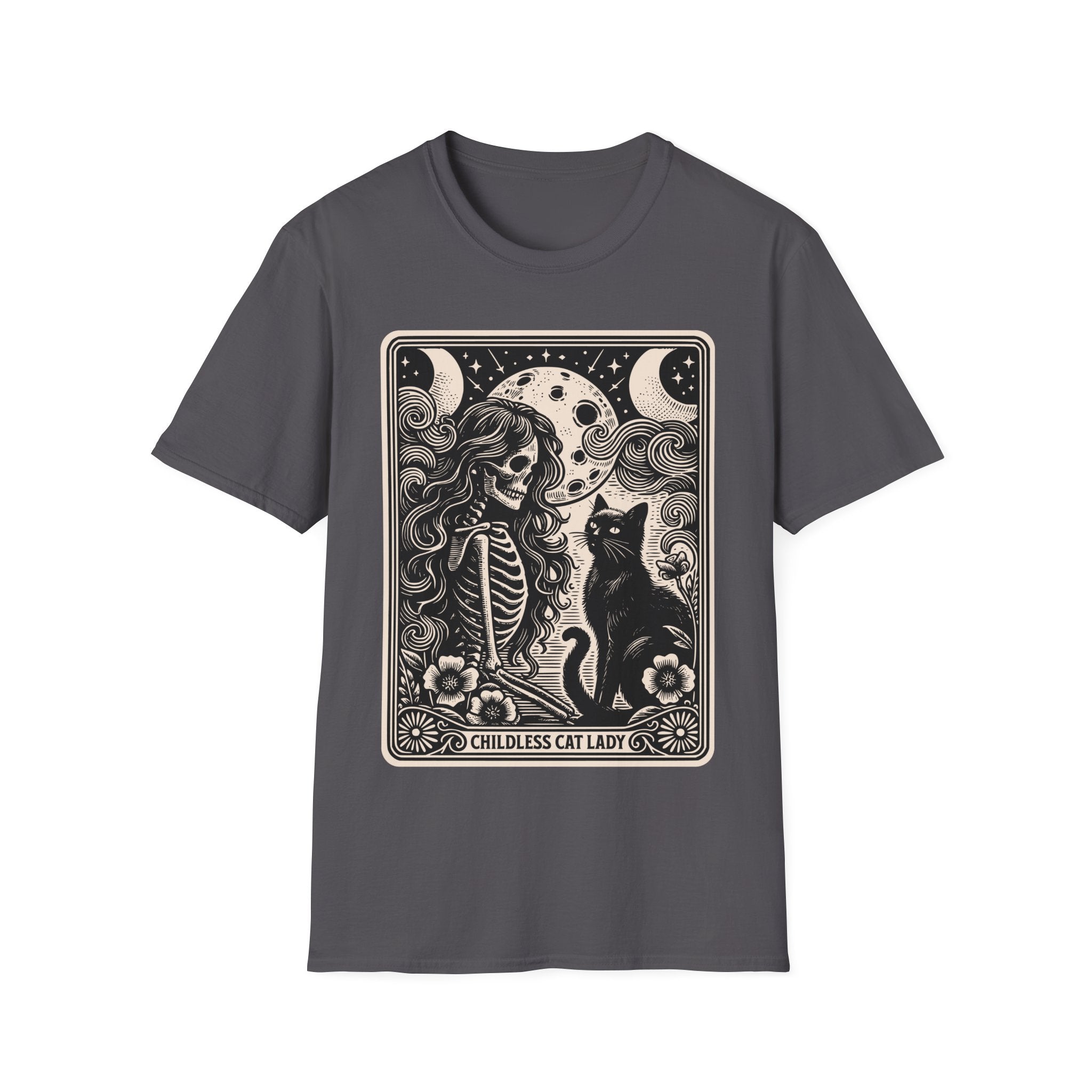 Childless Cat Lady Tarot Moon T-Shirt