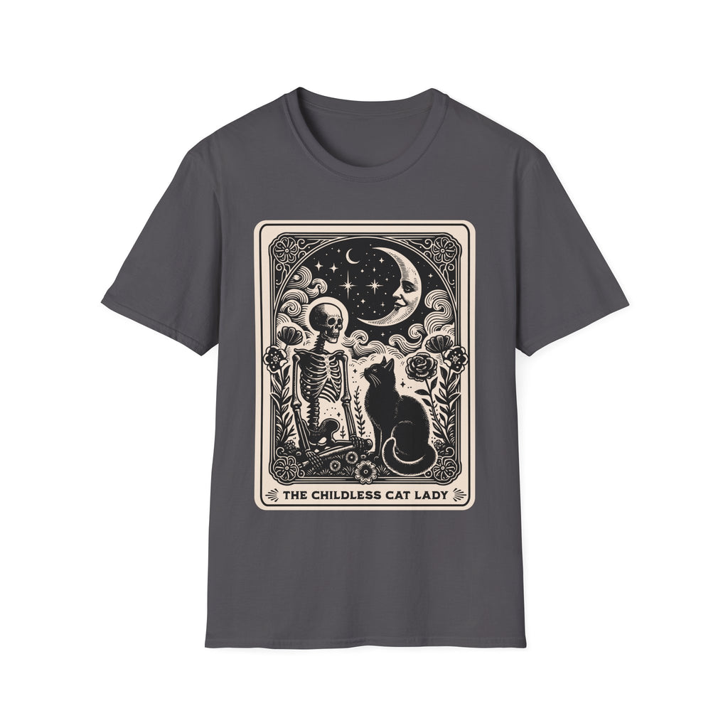 Childless Cat Lady Tarot Vintage Moon T-Shirt