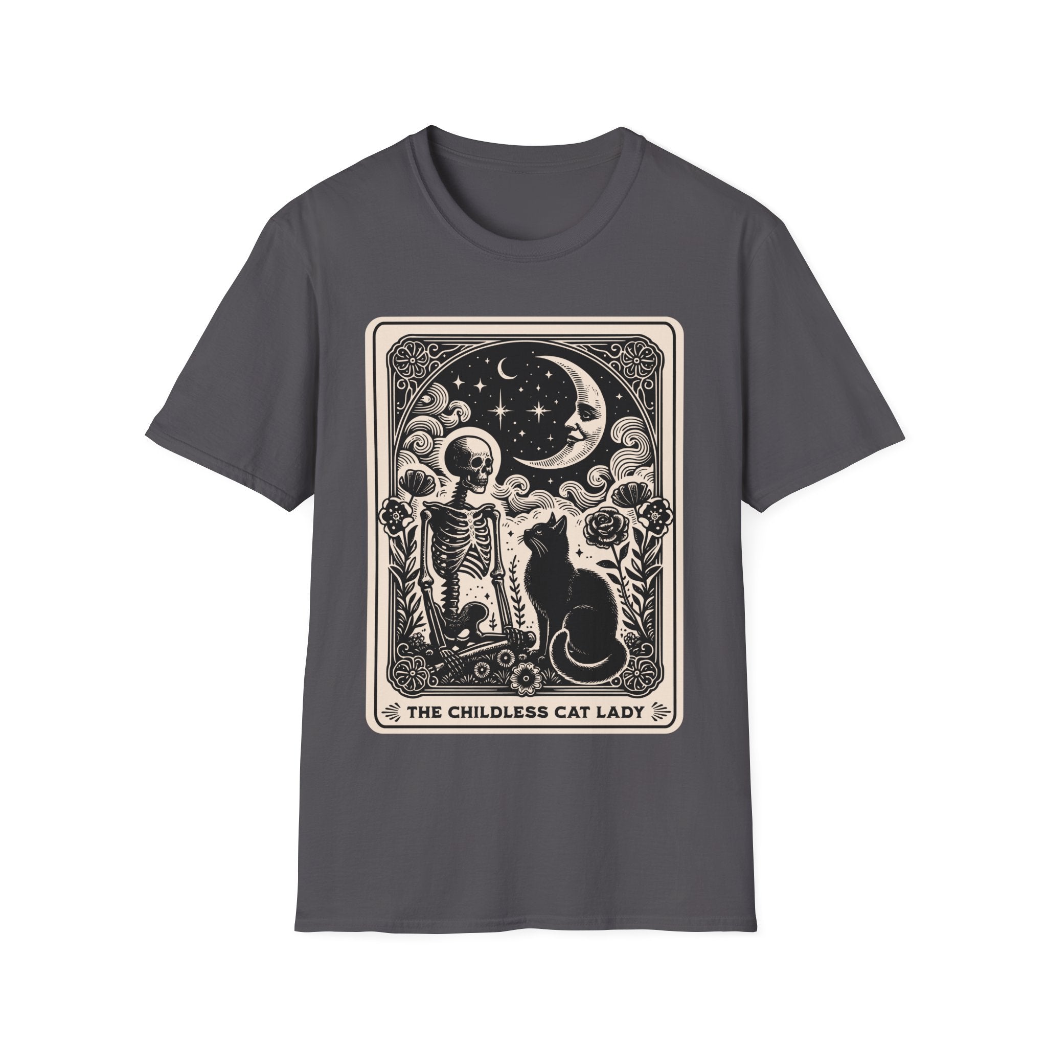 Childless Cat Lady Tarot Vintage Moon T-Shirt