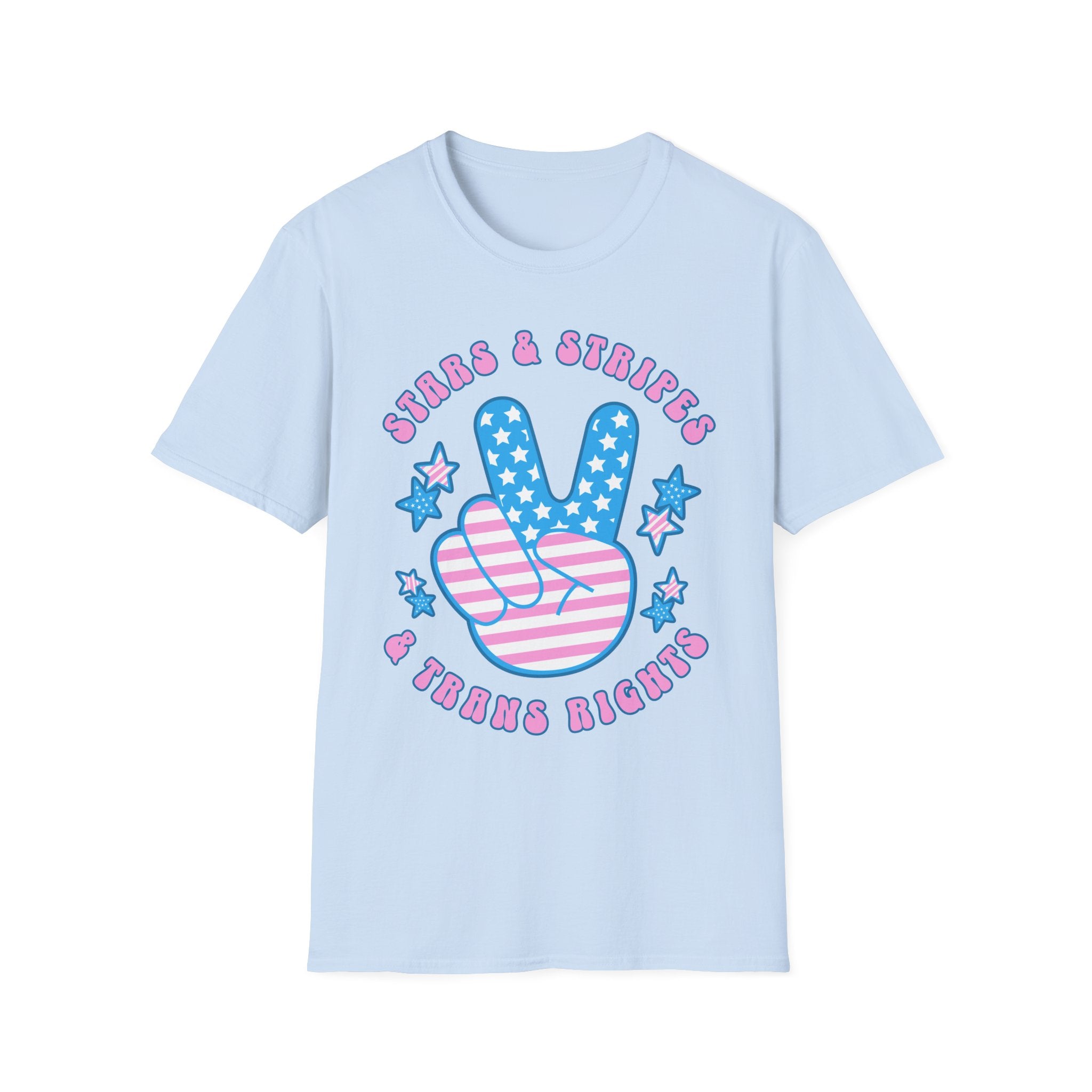 Stars Stripes Trans Rights Peace T-Shirt