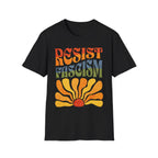 Resist Fascism Boho Rainbow T-Shirt