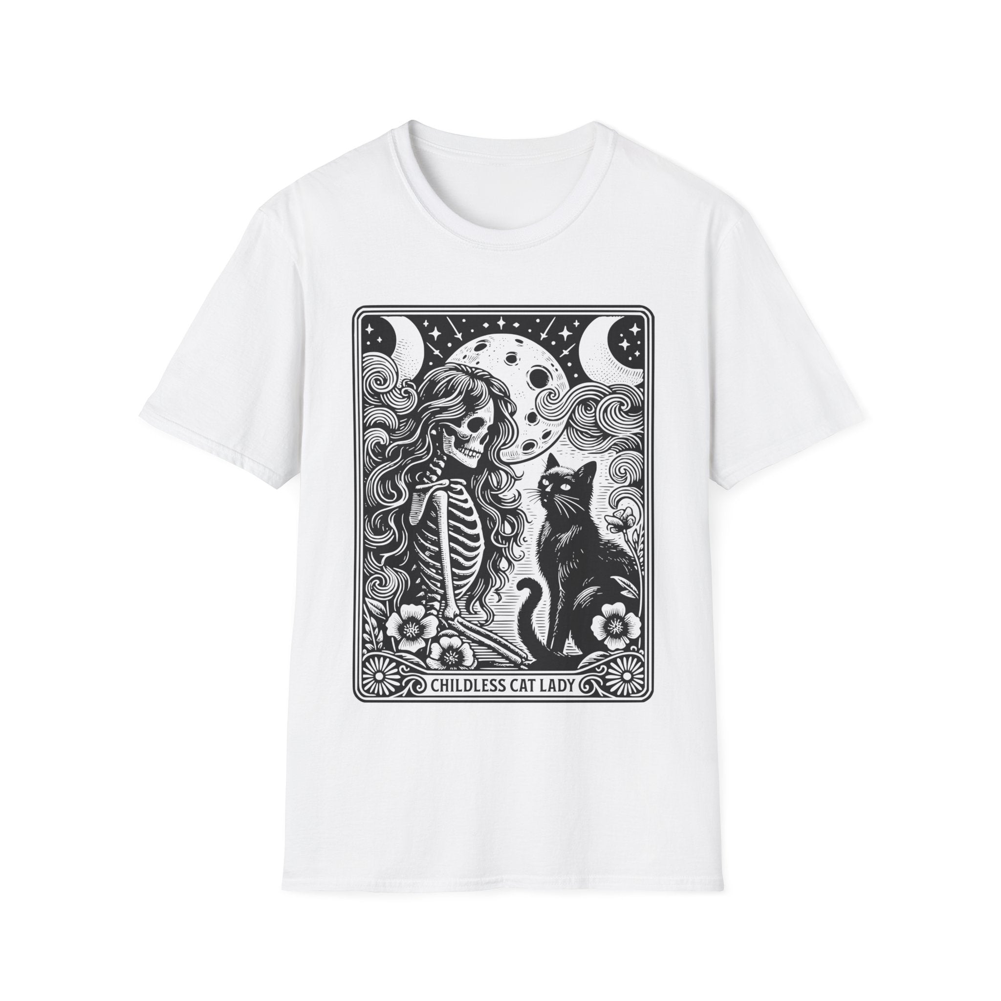 Childless Cat Lady Tarot Moon T-Shirt