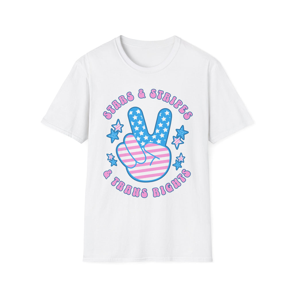 Stars Stripes Trans Rights Peace T-Shirt