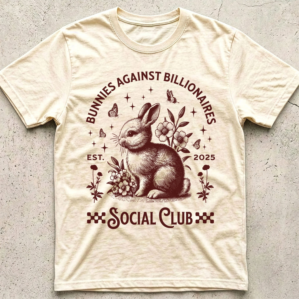 Bunnies Against Billionaires Social T-Shirt