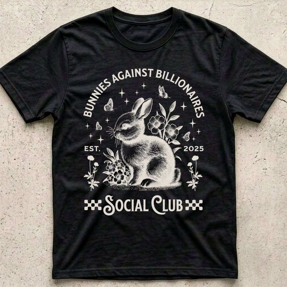 Bunnies Against Billionaires Social T-Shirt