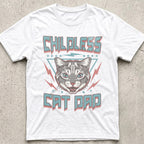Childless Cat Dad Retro 80s T-Shirt