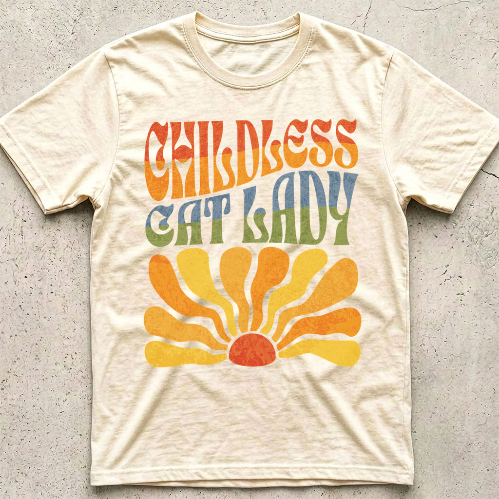 Childless Cat Lady Boho T-Shirt