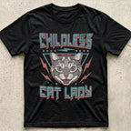 Childless Cat Lady Retro 80s T-Shirt