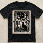 Childless Cat Lady Tarot Vintage Moon T-Shirt