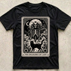 Childless Cat Lady Tarot Skeleton T-Shirt