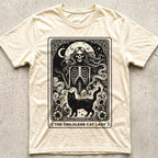 Childless Cat Lady Tarot Skeleton T-Shirt