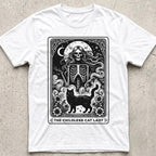 Childless Cat Lady Tarot Skeleton T-Shirt