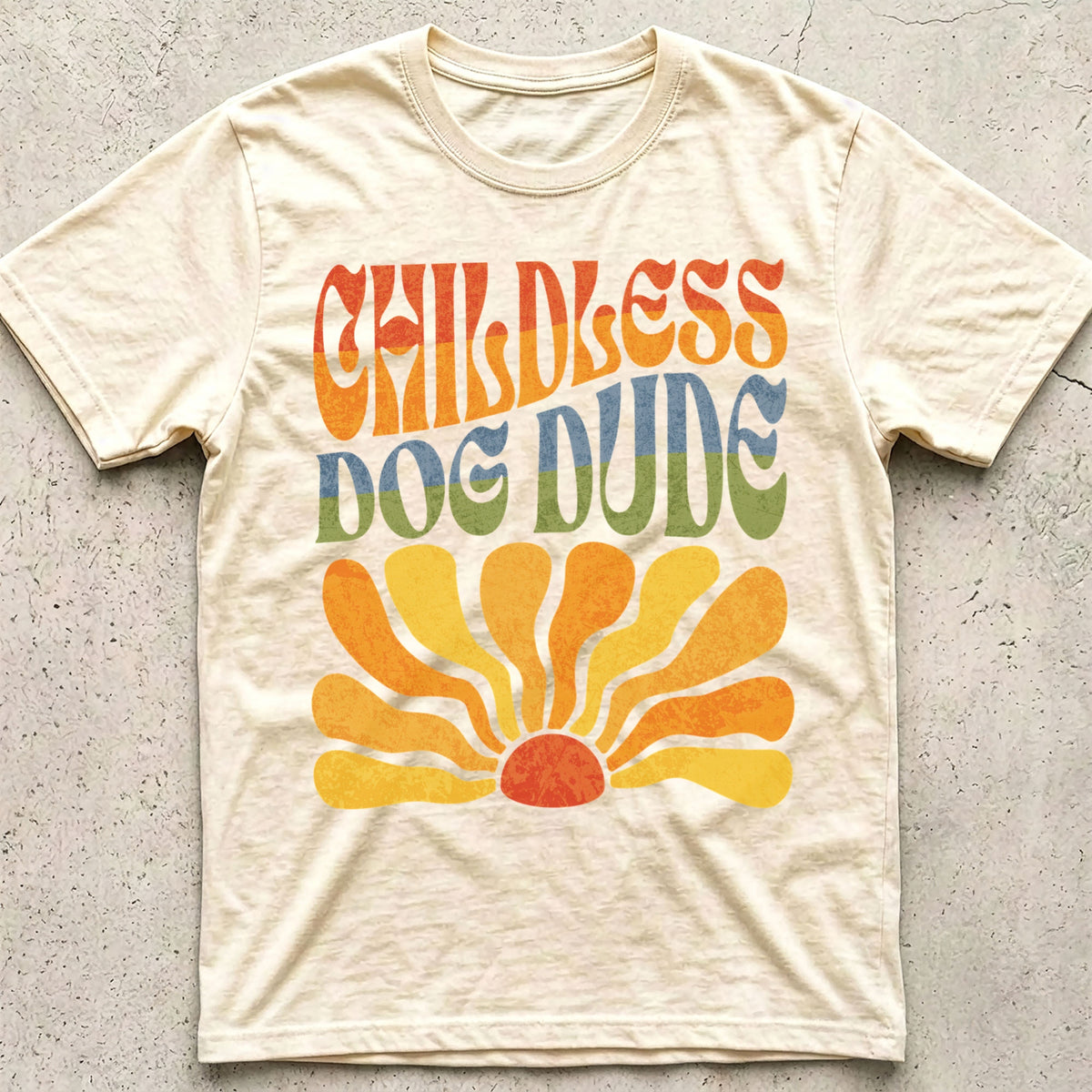 Childless Dog Dude Boho T-Shirt