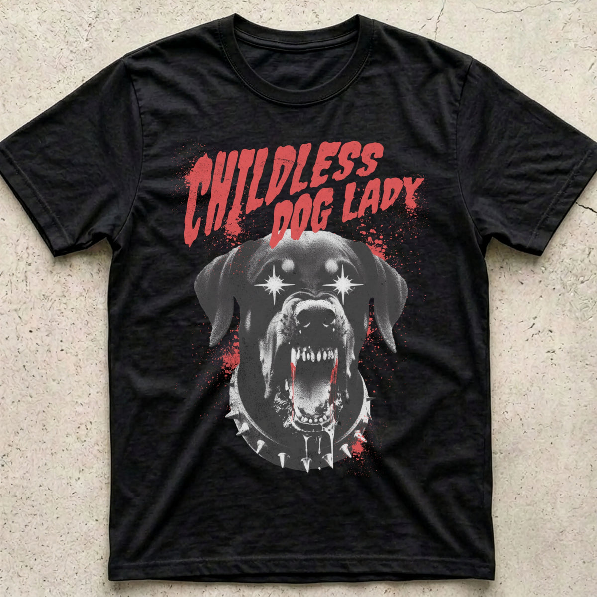 Childless Dog Lady Punk T-Shirt