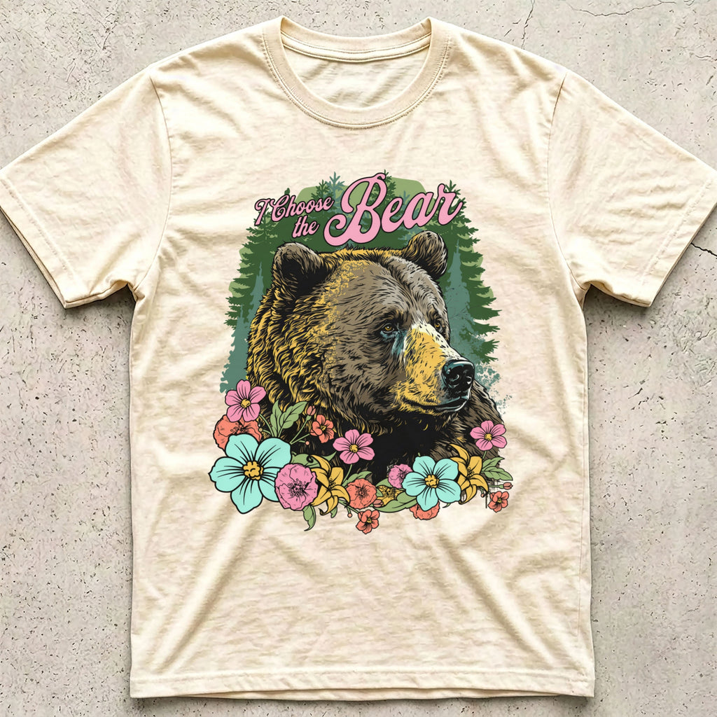 I Choose the Bear Floral T-Shirt