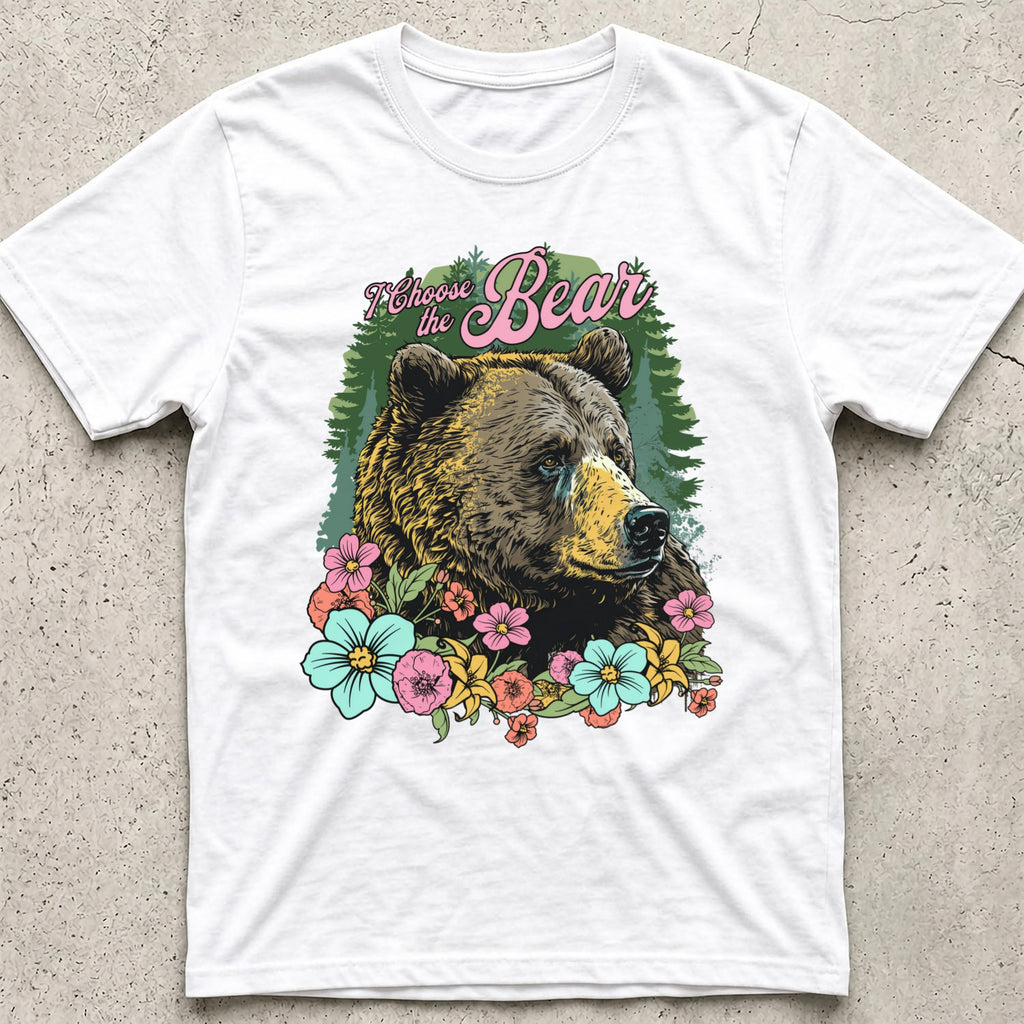 I Choose the Bear Floral T-Shirt