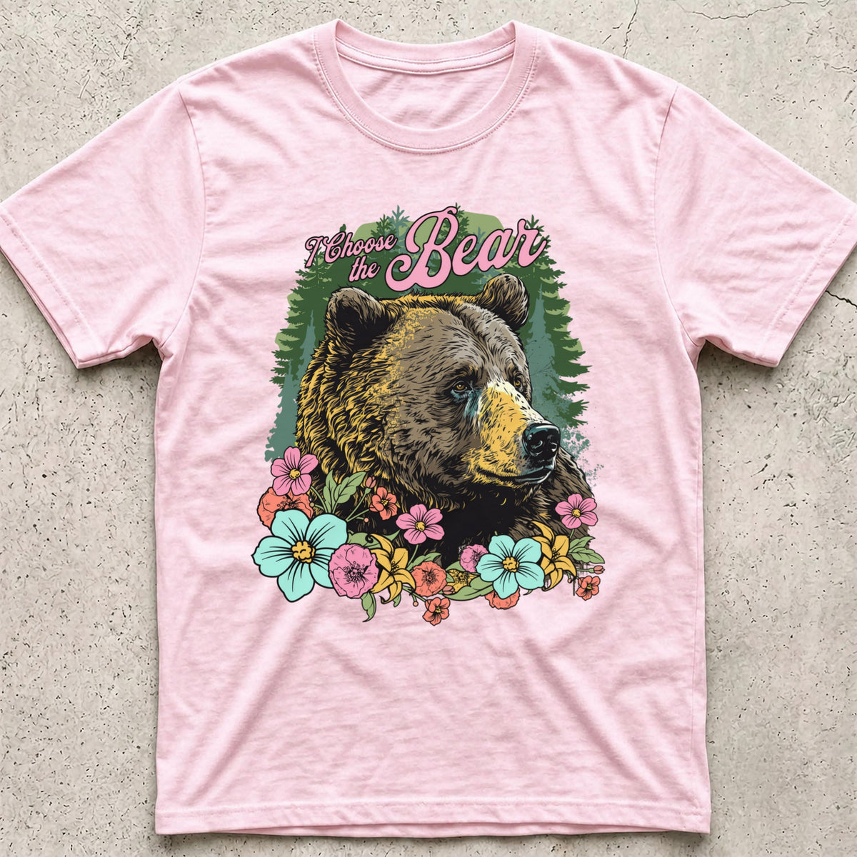I Choose the Bear Floral T-Shirt