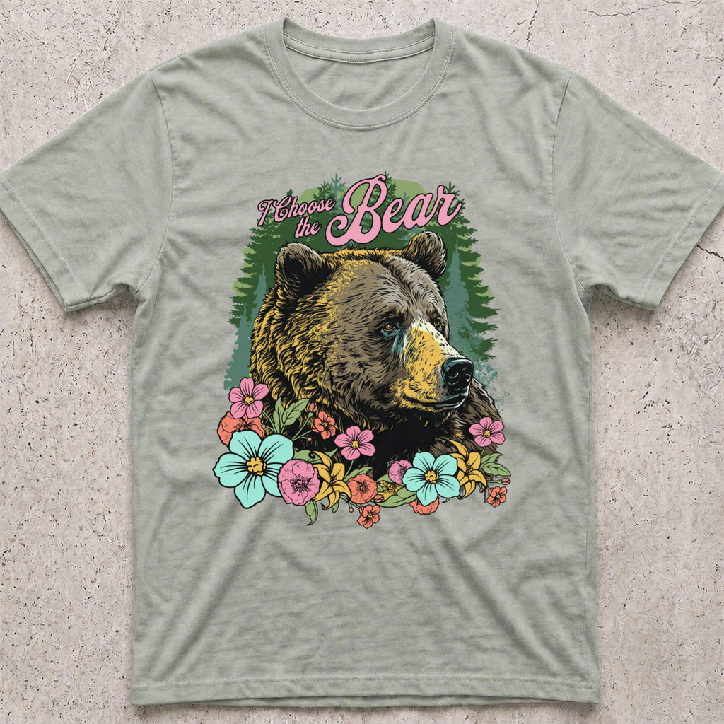 I Choose the Bear Floral T-Shirt