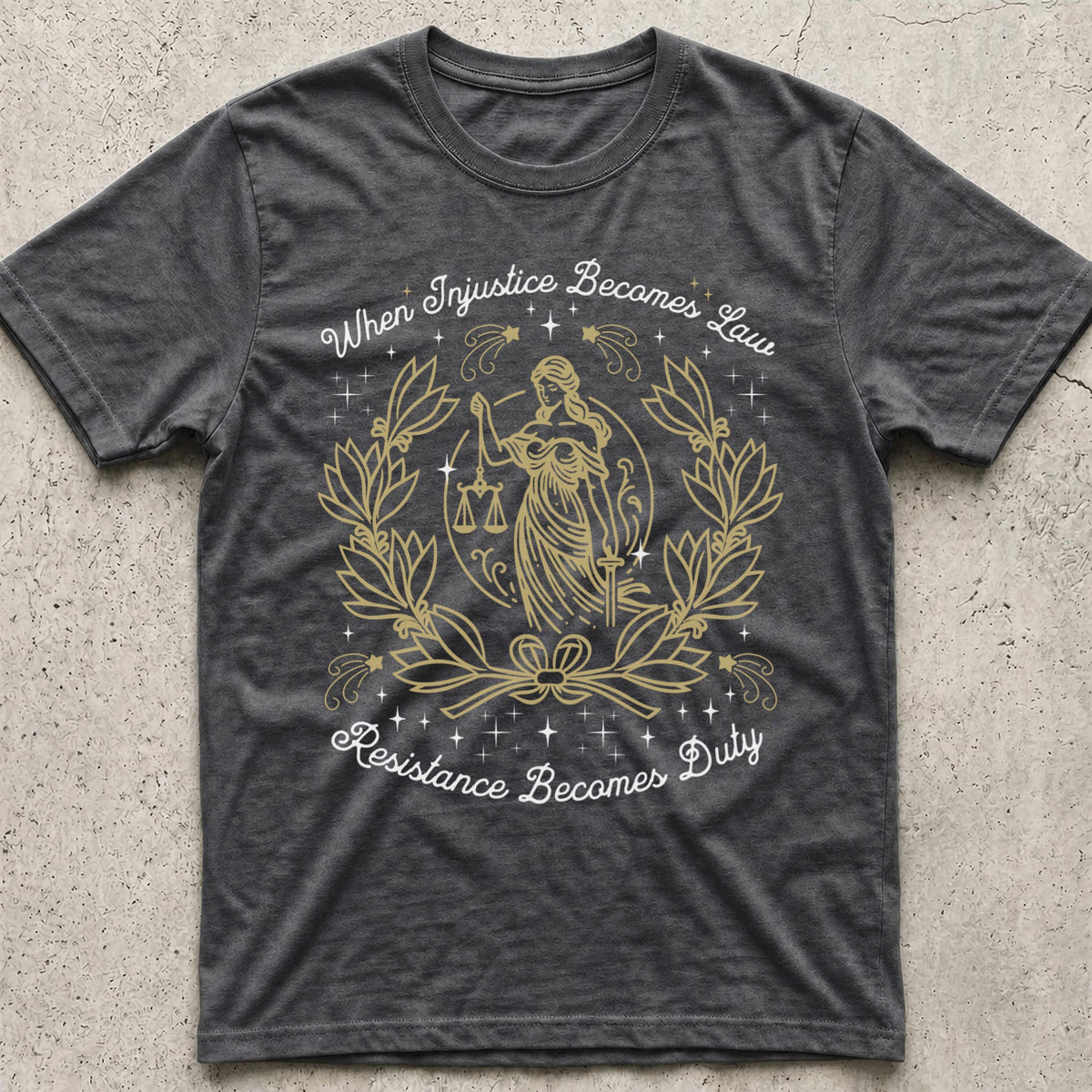 Injustice Becomes Law Vintage T-Shirt