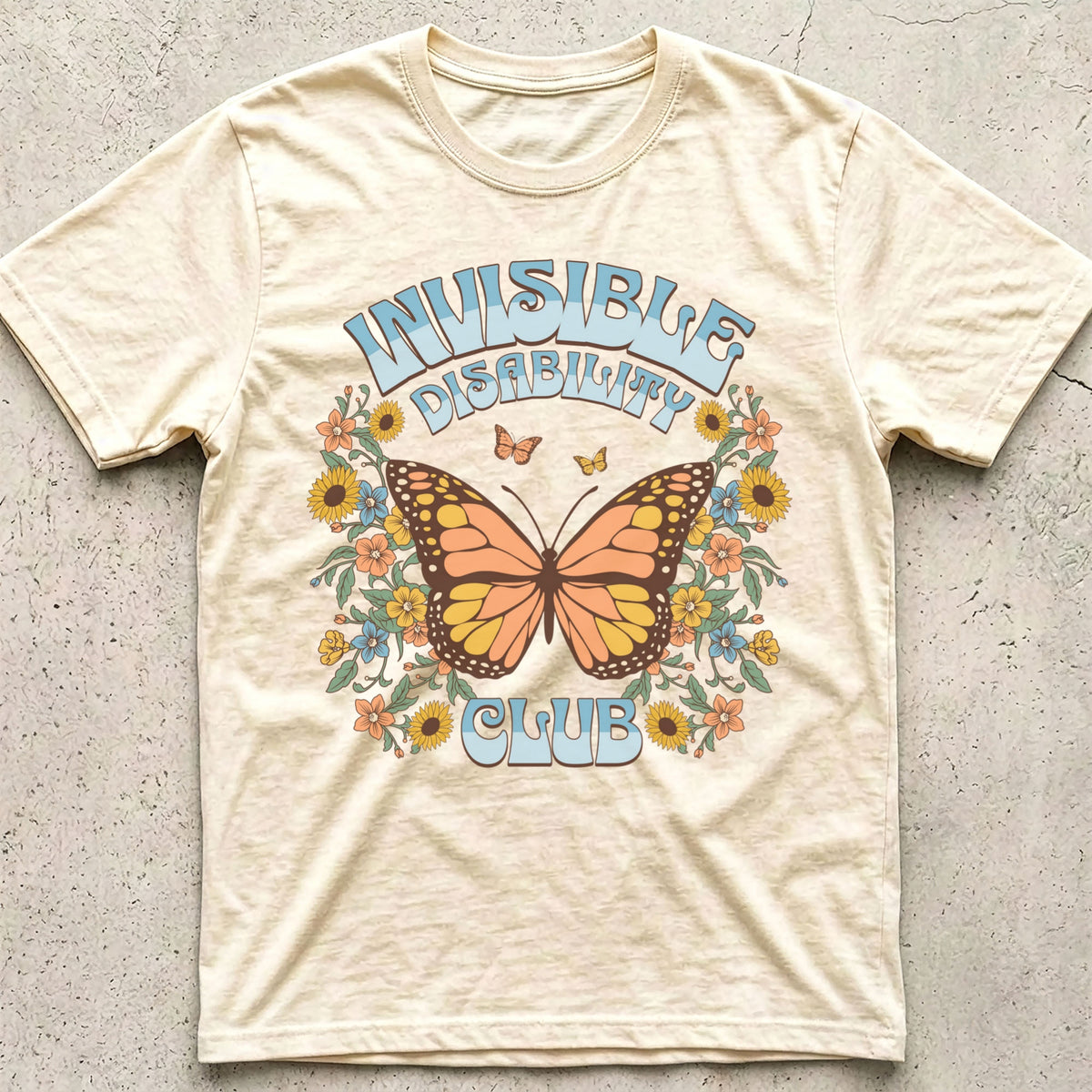 Invisible Disability Club Butterfly T-Shirt