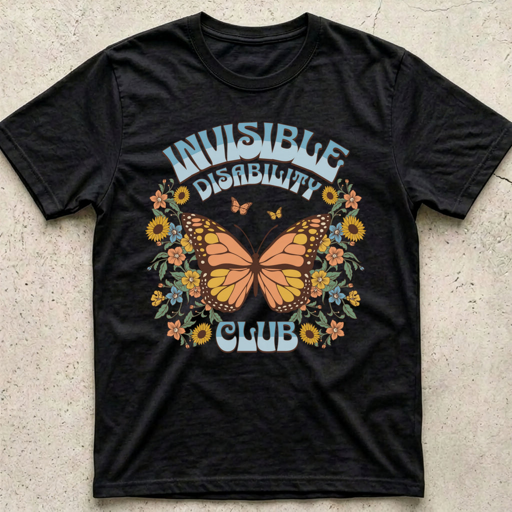 Invisible Disability Club Butterfly T-Shirt