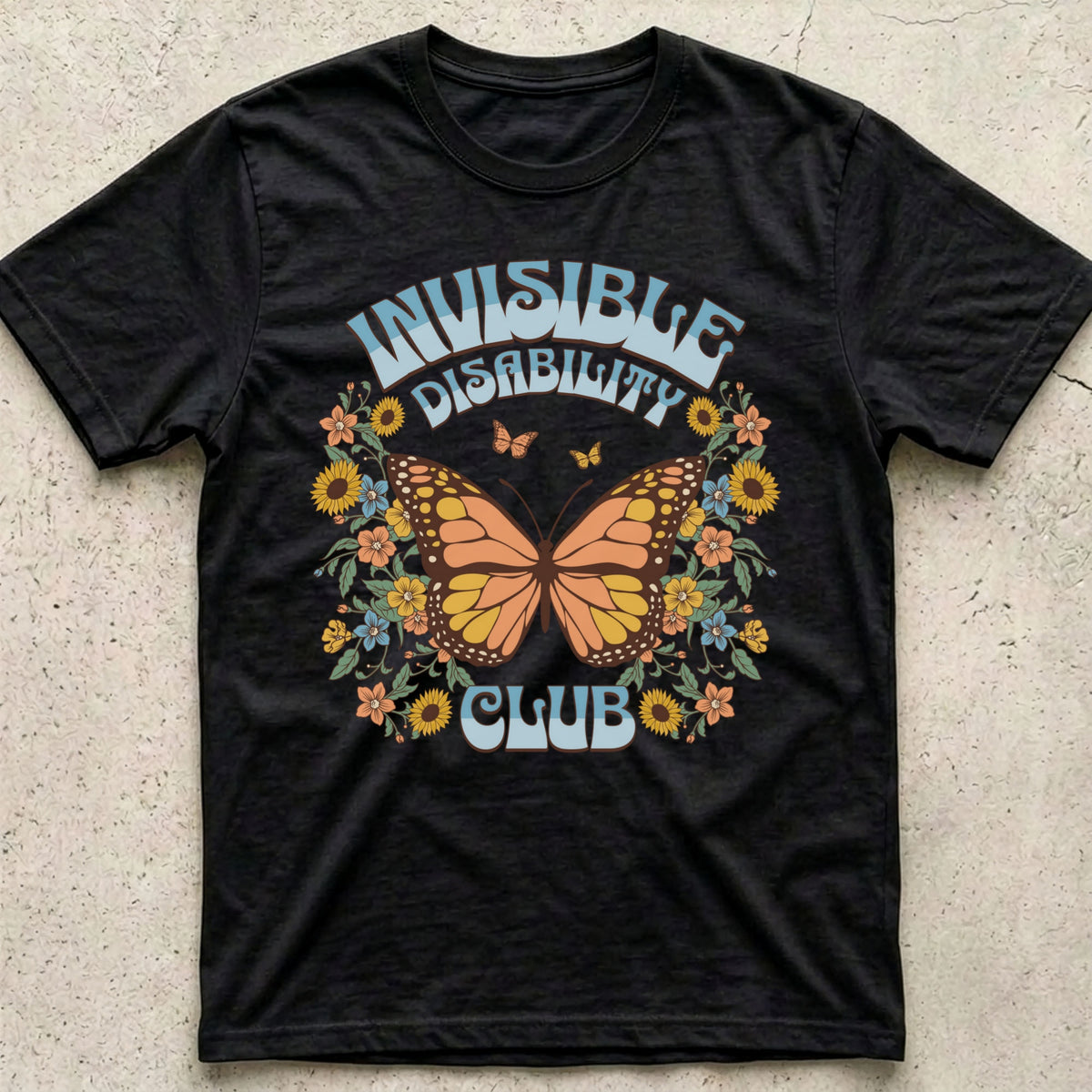 Invisible Disability Club Butterfly T-Shirt