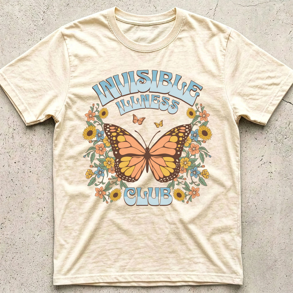 Invisible Illness Club Butterfly T-Shirt