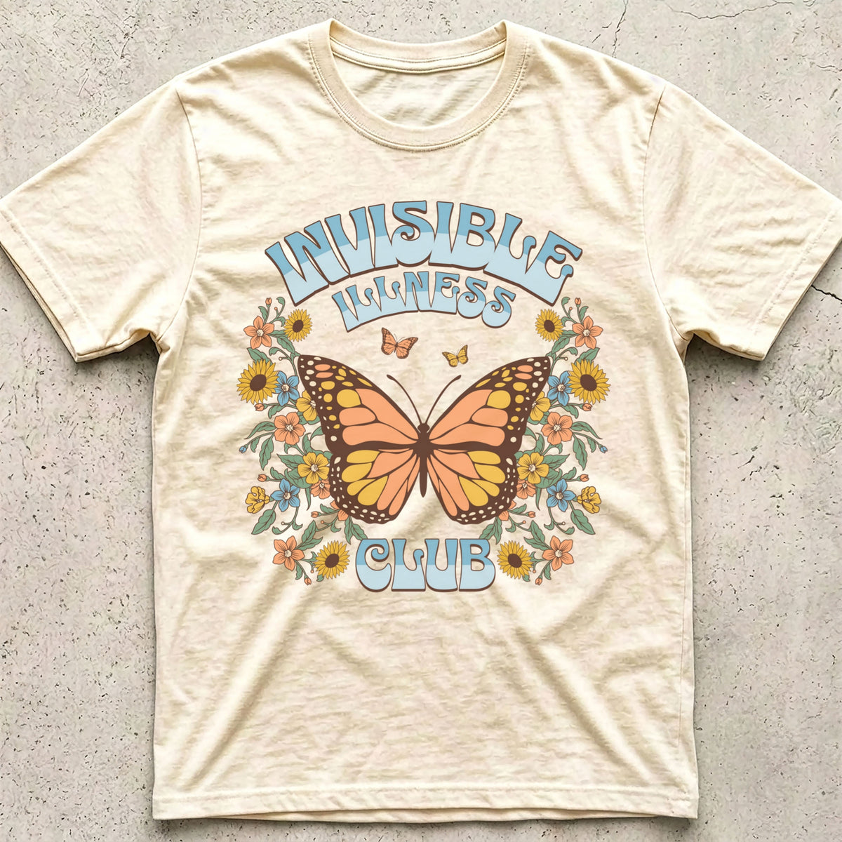 Invisible Illness Club Butterfly T-Shirt