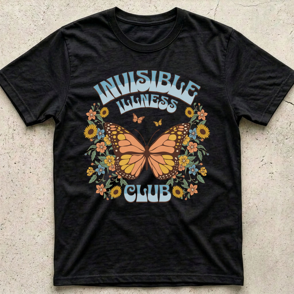 Invisible Illness Club Butterfly T-Shirt