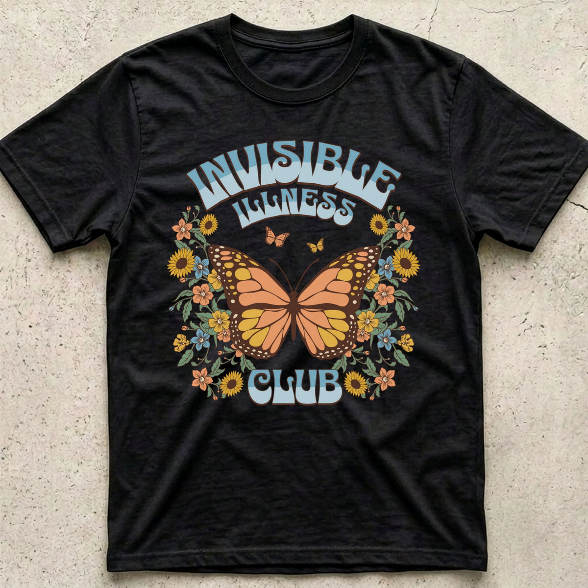Invisible Illness Club Butterfly T-Shirt